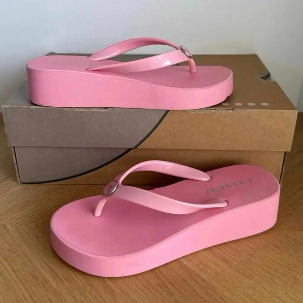 COACH Vianna ‘Flower Pink’ Women Wedge Sandals- SZ 7